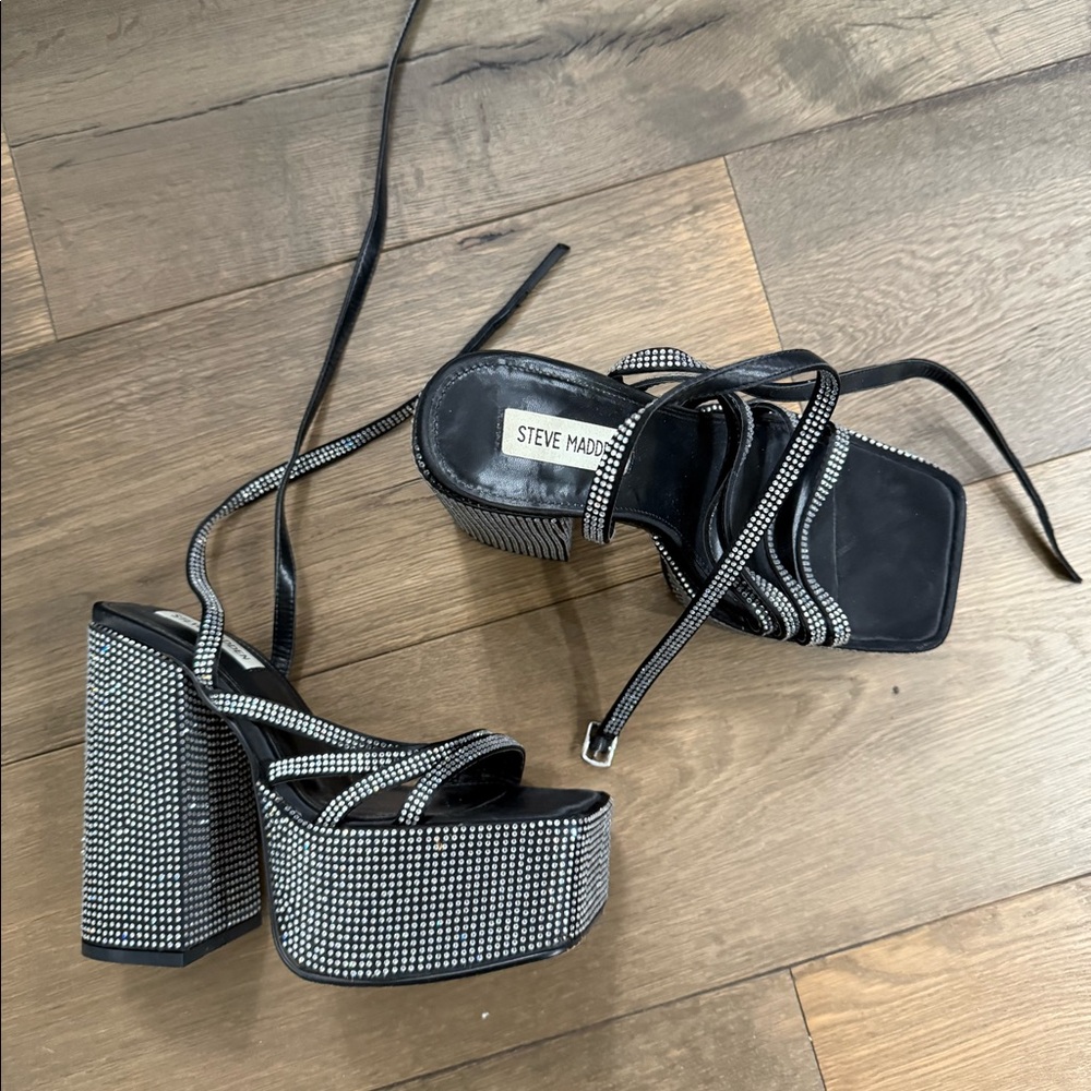 Steve madden platform jeweled heels